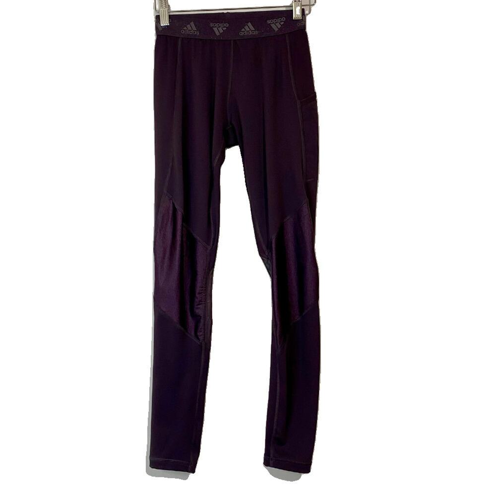 Adidas Women's Optime Full-Length Aeroready Leggings Purple Size XS EUC